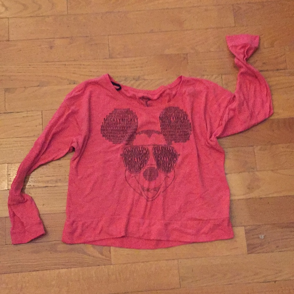 Mickey Mouse cropped long sleeve.